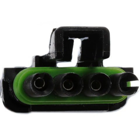 Close-up view of black and green connector for OE Quality Fuel Pump Hanger Assembly Delivers Reliable Fuel Delivery, Easy Fit For Your Ride, Durable Performance, Vehicle Specific Compatibility For Road Ready Reliability And Smooth Install.