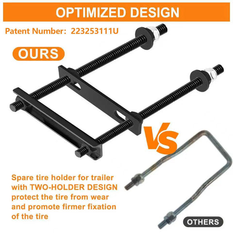 Universal Trailer Spare Tire Mount Rack For Utility And Boat Trailers Fits Most Tires Heavy Duty Steel Bracket Comparison