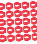 Pigeon Foot Ring Set 200 Pcs Plastic Leg Bands 10mm Clip Identification Rings for Poultry and Birds Supplies, arranged in rows