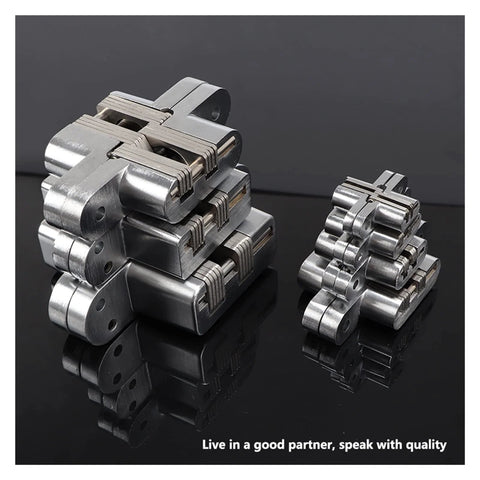 Invisible Door Hinge For Hidden Folding Doors And Wooden Doors 180 Degree Cross Mount Flat Dark Low Profile Concealed
