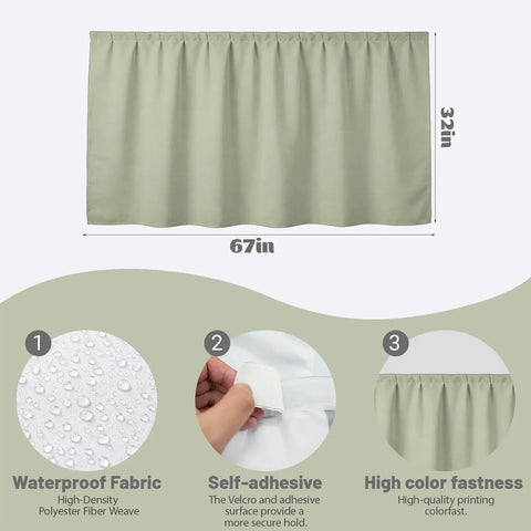 Decorative Bathroom Sink Skirt Sage Green Self Adhesive Waterproof Fabric Cabinet Apron No Sweat Setup To Easily Hide Scuffed Pipes And Totally Transform Your Pedestal Vanity With Chic Casual Vibes