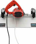 Heavy Duty Electric Tile Bevel Cutter And Chamfering Tool Fueled By A Beefy 1200 Watt Motor, front view with controls and base.