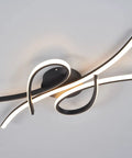 Lit LED Ceiling Light Fixture 40W 2600 Lumens Flush Mount Chandelier matte black with butterfly design.