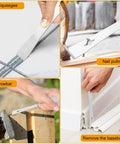 Two Piece Stainless Steel Pry Bar Scraper Set With Gloves Includes Six Point Six Nine Inch And Ten Inch Flat Pry Bars in various uses