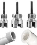 Top Quality 3 Pipe Threading Tool Set Dual End Cutters For Internal And External Threads Perfect For 1/2 3/4 And 1 Inch NPT Pipes showcased with alloy steel dies.