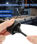 Heavy Duty Three Jaw Lathe Chuck Set With Self Centering Extension Rod Kit For Mini CNC Milling and Wood Lathes Built Like A Tank with sleek black finish in hand
