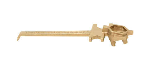 Bronze Alloy Non Sparking Straight Drum Bung Nut Wrench With Ring And Faucet Wrench shown on white background