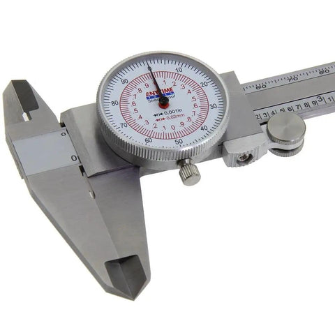 8 Inch Dial Caliper With Dual Readout Inches And Millimeters, Built Tough Stainless Steel, Shockproof, Zero Parallel Tolerance