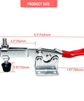 4 Pack 201B Quick Release Toggle Clamp Set, 300 Lbs Holding Capacity, Horizontal Antislip Woodworking Clamps dimensions view