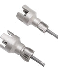 Two In One Pipe Threading Tool For Internal And External Threads With Quick Change Die Kit And One Half Inch And Three Quarter Inch Dies For DIY Home Repair And Pipe Maintenance For Home Projects, two metal dies