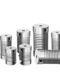 Heavy Duty D26L38 Aluminum Alloy Spring Coupling Plug And Play Encoder Screw Mount For Stepping Servo Motors, various sizes shown.