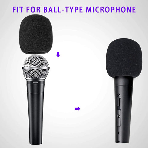 Six Pack Handheld Microphone Windscreens With Pop Filters For Studio And Live Mics Universal Fit on SM58 microphone