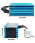 AC 5 Pin CDI Box For GY6 50cc To 160cc Engines Fits 139QMB 152QMI 157QMJ Beefed Up High Performance CDI Module shown from side and top angles.