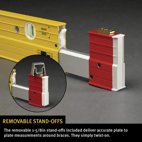 Heavy Duty Extendable Plate Level For Tall Installations 7 To 12 Feet Adjustable Height Range Precision Jobsite Tool Reinforced Frame For High Walls And Big Windows Solid As A Rock For Any Pro Crew