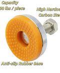 Heavy Duty M12x50 Leveling Feet Two Pack For Tables Workbenches Cabinets And Machines 2200 Lb Capacity 2.32 Inch Anti Slip Base
