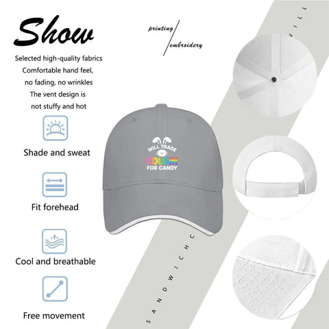 Light grey Lightweight Cotton Baseball Cap For Women And Men with subtle design, breathable unisex hat, perfect for adventures.