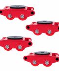 Heavy Duty Machine Skates 4 Pack With Non Slip 360° Rotation Discs For Moving Heavy Machinery Loads Up To 17637 Lbs.
