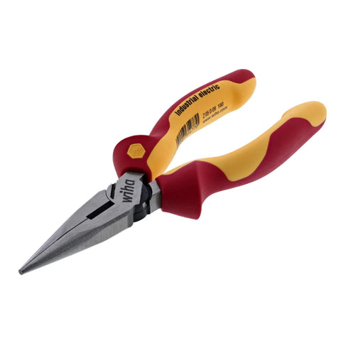 Insulated Industrial Long Nose Pliers 6.3 Inch, Pro Grade Precision Grip, Tested To 10000 Volts AC, Rated To 1000 Volts AC