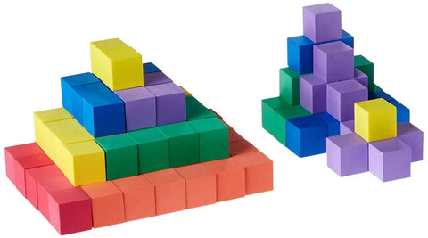 Wood Counting Cubes For Kids 1 Inch Blocks Pack Of 100 In Six Colors For Preschool And Classroom Math Learning, Kid Friendly Hands On Counting