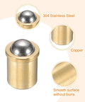 10 Pack 304 Stainless Steel Ball Plungers with 8mm Spring Loaded Balls showing smooth copper body and stainless steel ball features.