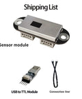 F2 Mini Dope LiDAR Sensor For Drones And Robots, Ultra Compact 0.02-7.8m Range, sensor module, USB to TTL, connection line
