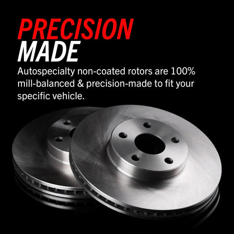 Front brake rotors pair in silver metal, vented discs with central hub, close-up view