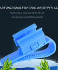 Blue Adjustable Hose Clip Holder For Aquariums Buckets And Tanks, Sturdy Mount Clamp Fits 0.31-0.62 Inch Hoses