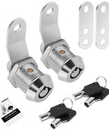 2 Pack Tool Box Lock With Keys 5/8 Inch Cabinet Lock Cam Lock Keyed Alike Set showing locks, keys, and installation plates.