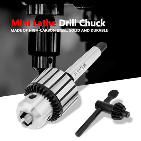 Heavy Duty Mt2 Morse Taper Drill Chuck for Lathe and Drill Press 5/8 Inch Keyed Three Jaw Pro Grade Steel Construction for Hardcore Metalworking and Precision Turning Badass Performance for Any Job Shop or Weekend Warrior Project
