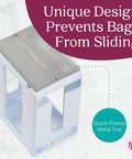 Heavy Duty Breast Milk Storage Tower And Freezer Organizer Rack For New Moms with quick-freeze metal tray to prevent bags from sliding.