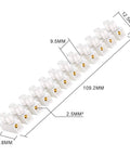 10 Piece White Terminal Blocks With 12 Position Dual Row Screw Terminals For Easy Wire Connection 4 Mm2 Wire Gauge 20 Amp 380V