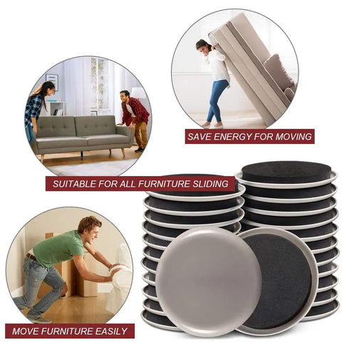 Furniture Sliders For Carpet 20 Pack Heavy Duty Moving Pads For Smooth Glide On Carpet Protect Rugs And Floors Reusable Sliders For Large Furniture And Rug Protection