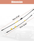 Two Piece Rear Upper Left And Right Door Latch Release Cables Kit For Ford F150 Extended Cab dimension diagram
