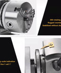 Precision Built Indexing Head With Tailstock For 6 Inch Milling Machine Rotary Table showing 360 rotating head and rotary scale indicator.