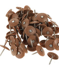 Bang For Your Buck Rock Solid Galvanized Roofing Nails With Plastic Washers For House Wrap Insulation Foam Board And Felt Sealing 200 Pack heavy-duty fasteners with brown caps.