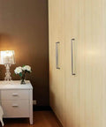 Wardrobe with Antique Silver Zinc Alloy Cabinet Handles Set Of 6, 6.3 Inch Center To Center Pulls For Kitchen And Bedroom