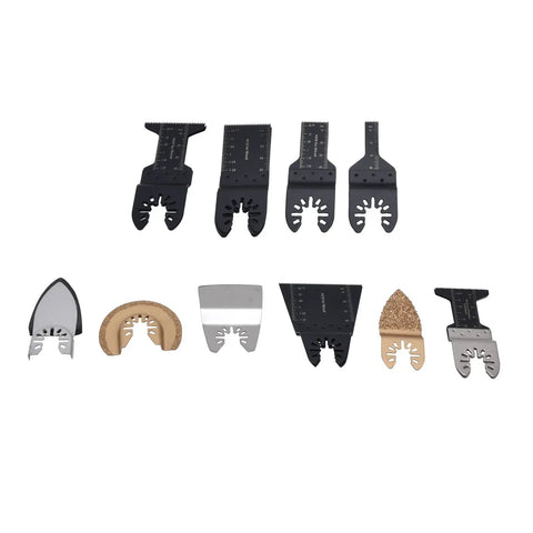 Storage Case 81-Piece Oscillating Saw Blade Kit with assorted high carbon steel blades and sanding pads