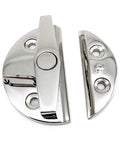 Marine Cabinet Door Catch Latches 316 Stainless Steel Push Button Hardware for Boats and Outdoor Gear, close-up view