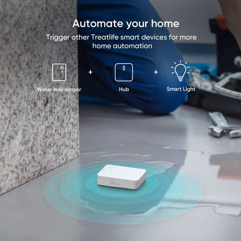 Smart Water Leak Detector 4 Pack With Zigbee Hub Kits Leak Alarm Works With Alexa And Google Home Ultra Sensitive Water Drip Alerts