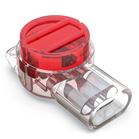 Grab This 100 Pc Data Phone Wire Butt Kit With Y Type 3 Port Connectors For Super Fast Crimping On Telephone And Data Cables Perfect For Gadget Geeks, red clear plastic connector