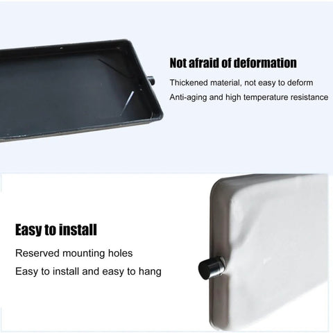 Heavy Duty Condensate Drain Pan Kit With Durable Plastic Tray And Drain Fitting For Efficient Water Collection And Release, Essential AC Maintenance Tool