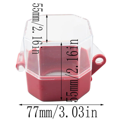 Red Push Button Emergency Stop Switch Cover For Industry, Plastic Enclosure 55x55x77mm with detachable base, clear view