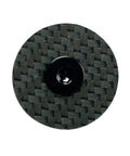 Slick Carbon Fiber Bicycle Headset Top Caps With Stainless Steel Bolts Matte Black Coating Corrosion Proof Upgrade For Road And Mountain Bikes, top view