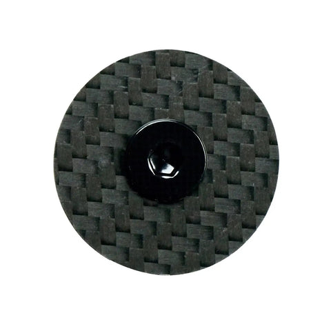 Slick Carbon Fiber Bicycle Headset Top Caps With Stainless Steel Bolts Matte Black Coating Corrosion Proof Upgrade For Road And Mountain Bikes, top view