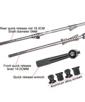 Bike Quick Release Skewer Set Black Anti Theft Locking Skewers Aluminum Alloy For Road Bike Wheels Lightweight Secure Axle System