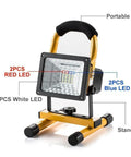 36LED 30W Work Light With Stand IP65 Waterproof Flood Light Beefy Brightness Cordless Portable Job Site Lamp with labeled LEDs