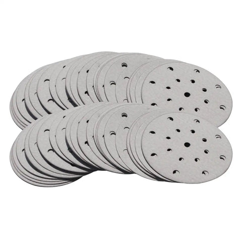 Get Ready To Rock Your Woodwork With A Pack Of 100 Versatile 6 Inch Sanding Discs featuring a 17 hole design.