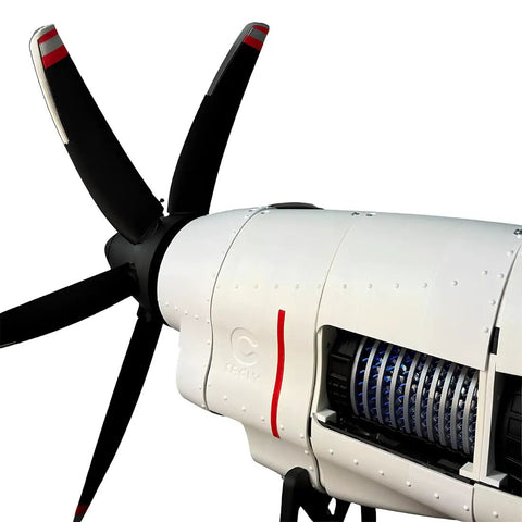 T56 A15 Turboprop Engine Scale Model Kit For C 130 Hercules With Working Propeller Realistic Internal Components Hands On STEM Display For Aviation Enthusiasts And Learners, 29.13 inch