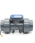 Turbine Flow Meter With Digital LCD Display For Water On PVC Pipe Irrigation, Easy Install, NPN Sensor, 1 To 3 Inch Sizes