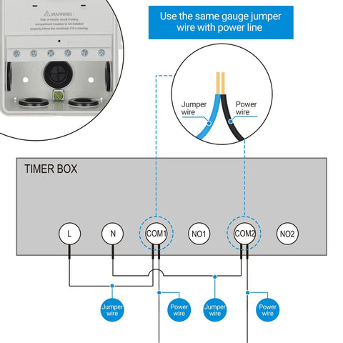 Smart Pool Timer WiFi Switch 40A 120 To 277 VAC 2HP Heavy Duty Programmable On Off Scheduler wiring diagram